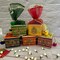Pack of 4 Small Potli Gift Box Decorative Net Ganesha Potli for Dry Fruits Jewelry Organizer Packing Return Gift Indian Wedding Mehndi Festival Favors Housewarming Gift